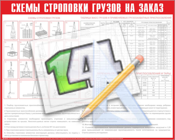 Схема строповки на заказ - Схемы строповки и складирования грузов - магазин "Охрана труда и Техника безопасности"